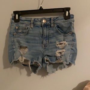Blue Jean shorts- ripped-